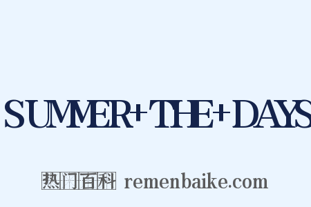 SUMMER THE DAYS是什么意思的图片